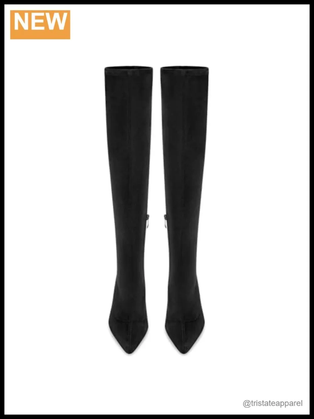 Women's Suede Over the Knee Boots Pointed Toe High Heel Stretch Thigh High 4